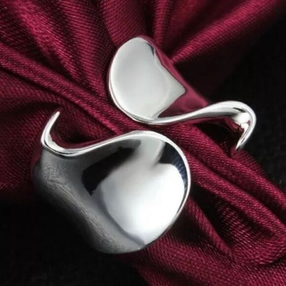 The Cut adjustable 925 modern statement ring - Picture 3 of 4